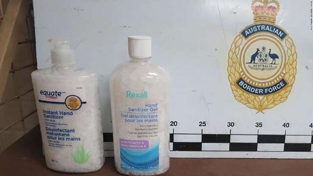 قاچاق مواد مخدر به استرالیا در بطریهای ضدعفونیکننده قاچاق مواد مخدر به استرالیا در بطریهای ضدعفونیکننده