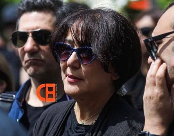 پانته‌ آ بهرام در مراسم تشیع جنازه رضا حداد