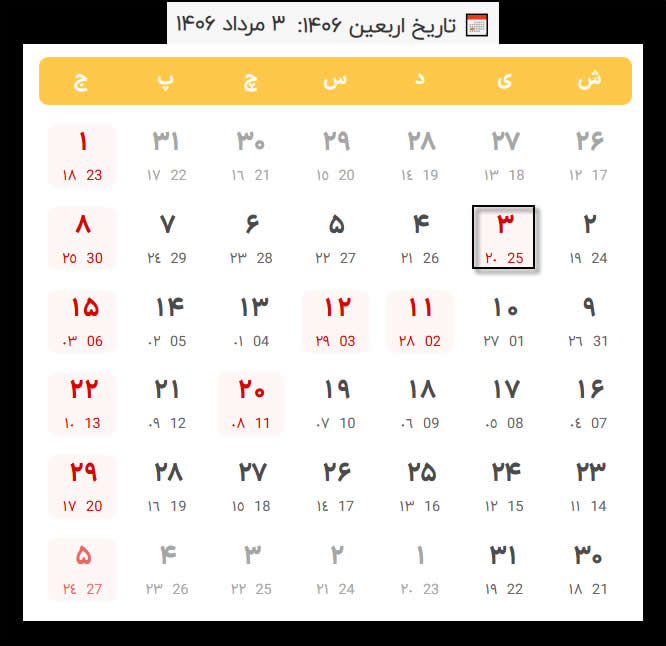 اربعین ۱۴۰۶